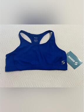 Soffe Deep Blue Racerback Sports Bra girls size XL 16